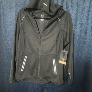 Women's Black Utility Jacket with Hood